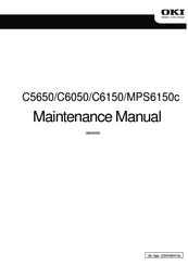 Oki C6150 Series Maintenance Instructions Manual