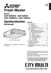 Mitsubishi Fresh Master GUF-50RD3 Operating Instructions Manual