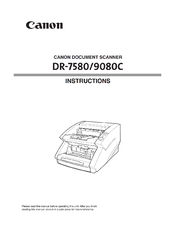 Canon imageFORMULA DR-7580 Instructions Manual