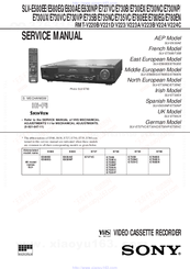Sony SLV-E630AE Service Manual