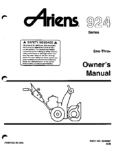 Ariens 924312 Owner's Manual