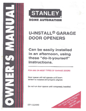 Stanley U-INSTALL Owner's Manual