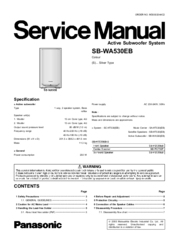 Panasonic SB-WA530EB Service Manual