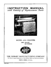 Hobart 4532 Instruction Manual