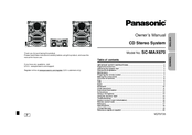 Panasonic SC-MAX670 Owner's Manual