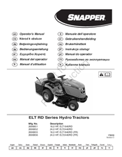 Snapper ELT RD Series ELT1840FR Operating Manual