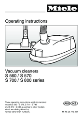 Miele S 570 series Operating Instructions Manual