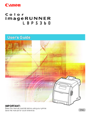 Canon Color image RUNNER LBP5360 User Manual
