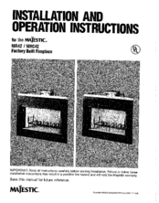 Majestic MR42 Installation And Operation Instructions Manual