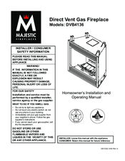 Majestic fireplaces DVB4136 Homeowner's Installation And Operating Instructions Manual
