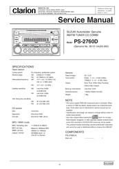 Clarion PS-2760D Service Manual