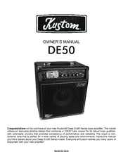 Kustom Deep End DE50 Owner's Manual