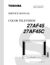 Toshiba 27AF45 Service Manual