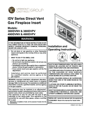 Vermont Castings 380IDVNV Installation And Operating Instructions Manual