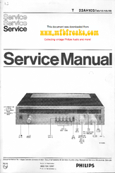 Philips 22AH103/29 Service Manual