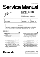 Panasonic KX-TC1085BXB Service Manual