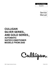 Culligan SILVER SERIES Service Manual