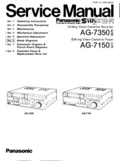 Panasonic AG-7350 Series Service Manual