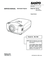 Sanyo PLV-70 Service Manual