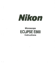 Nikon E800 Instruction Manual