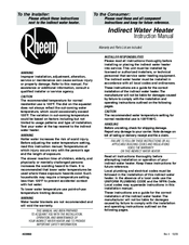 Rheem STID30 Instruction Manual