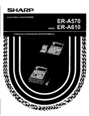 Sharp ER-A570 Operator Programming Reports Manual