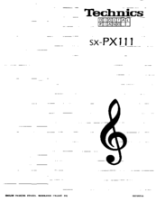 Technics SX-PX111 User Manual