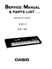 Casio FZ-1 Service Manual & Parts List