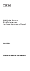 IBM ThinkPad R40 Hardware Maintenance Manual