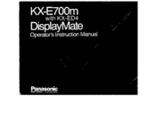 Panasonic KX-ED4 Operator's Instruction Manual