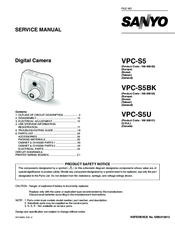 Sanyo VPC-S5 Service Manual