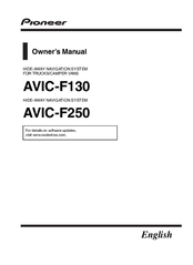 Pioneer AVIC-F250 Owner's Manual