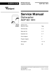 Whirlpool ADP 951 WH Service Manual