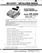 Sharp ER-A550 Installation Manual