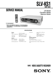 Sony SLV-KS1 - Video Cassette Recorder Service Manual
