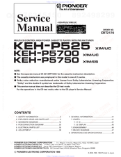Pioneer KEH-P525X1M Service Manual