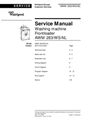 Whirlpool AWM 283 Service Manual
