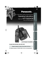 Panasonic KX-TG2224CB Operating Instructions Manual
