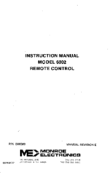Monroe 6002 Instruction Manual