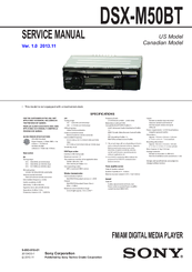 Sony DSX-M50BT Service Manual