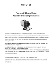 Buffalo MMIG125 Assembly & Operating Instructions