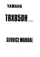 Yamaha TRX850H Service Manual