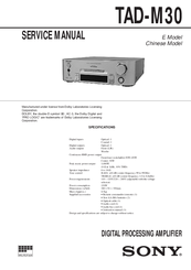 Sony TAD-M30 Service Manual
