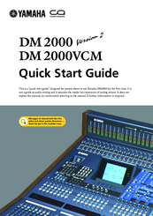 Yamaha DM2000VCM Quick Start Manual