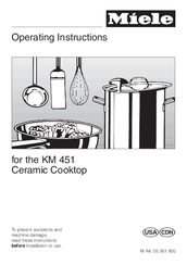 Miele KM 451 Operating Instructions Manual