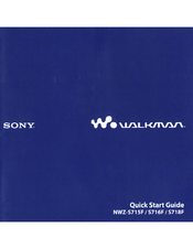 Sony Walkman NWZ-S716F Quick Start Manual