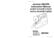Janome QS2250 Instruction Manual