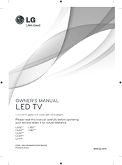 LG 42LA690V-ZA Owner's Manual