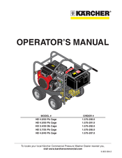 Kärcher HD 4.0/40 Pb Cage Operator's Manual