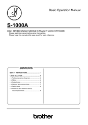 Brother S-1000A Basic Operation Manual